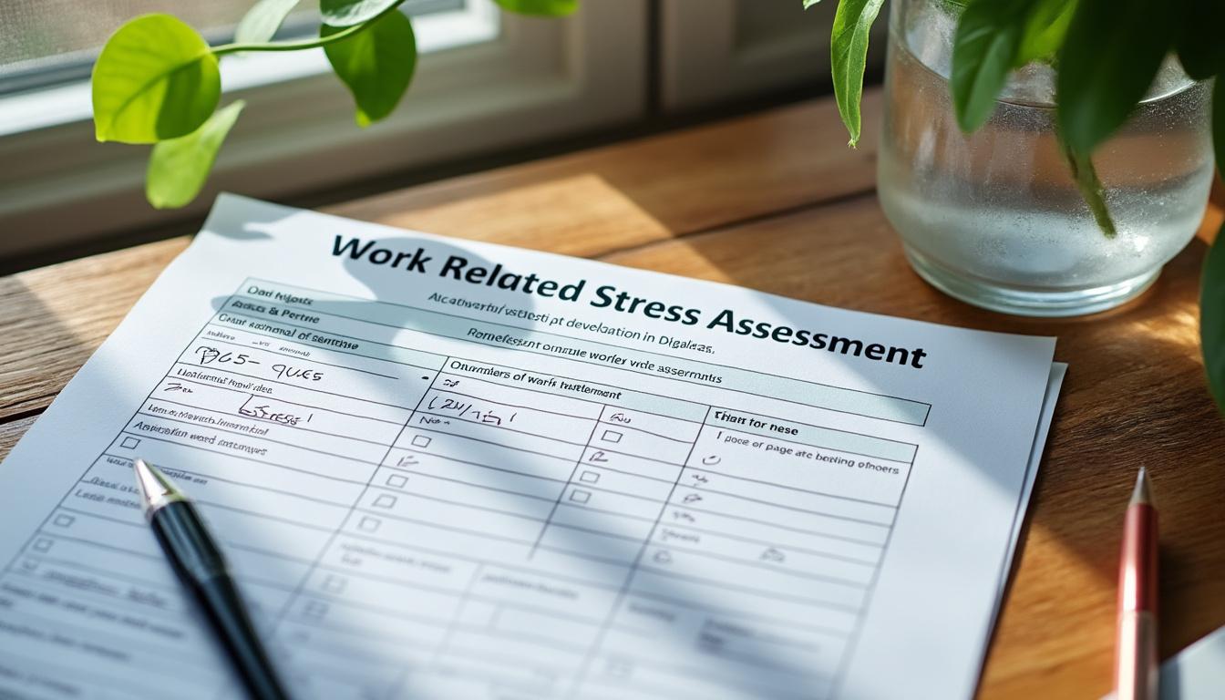 esempio compilato di valutazione dello stress lavoro correlato per aiutare le aziende a identificare e gestire i fattori di rischio psicosociale in modo efficace.